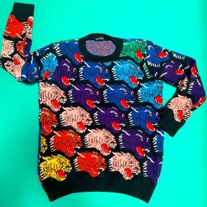 Tiger Face Sweater by Seestern